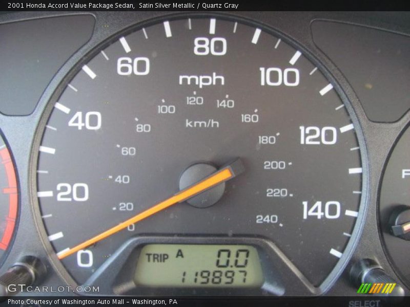 Satin Silver Metallic / Quartz Gray 2001 Honda Accord Value Package Sedan