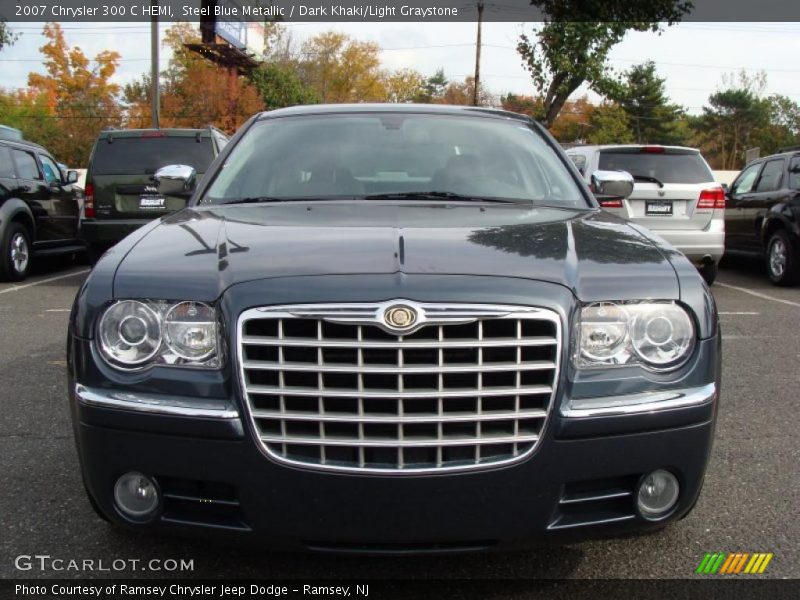 Steel Blue Metallic / Dark Khaki/Light Graystone 2007 Chrysler 300 C HEMI