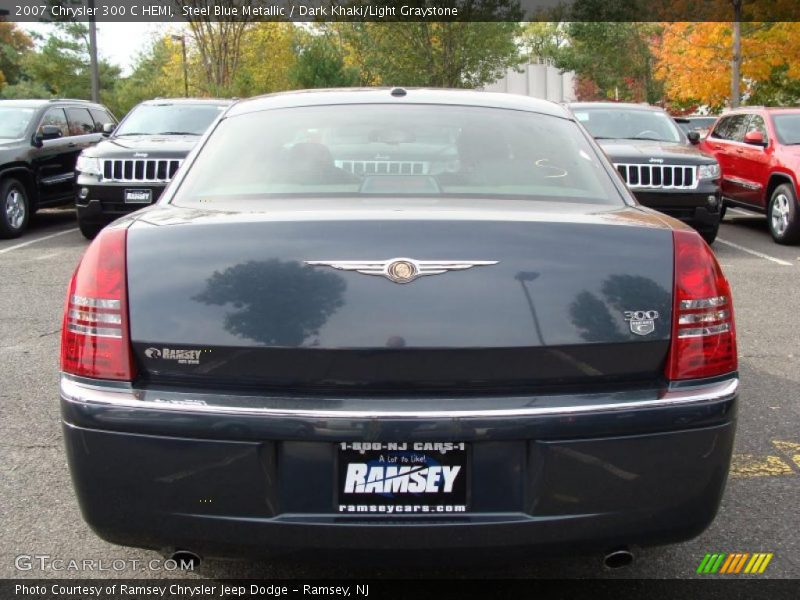 Steel Blue Metallic / Dark Khaki/Light Graystone 2007 Chrysler 300 C HEMI