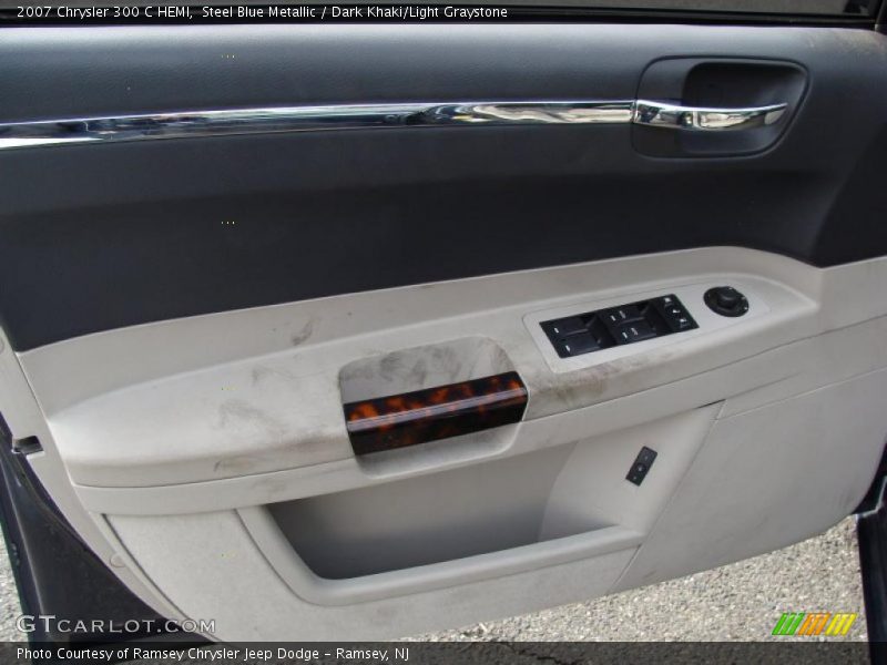 Steel Blue Metallic / Dark Khaki/Light Graystone 2007 Chrysler 300 C HEMI
