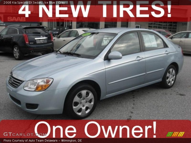 Ice Blue / Gray 2008 Kia Spectra EX Sedan