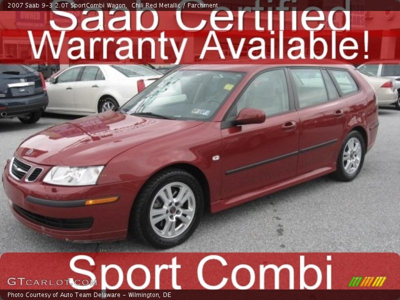 Chili Red Metallic / Parchment 2007 Saab 9-3 2.0T SportCombi Wagon