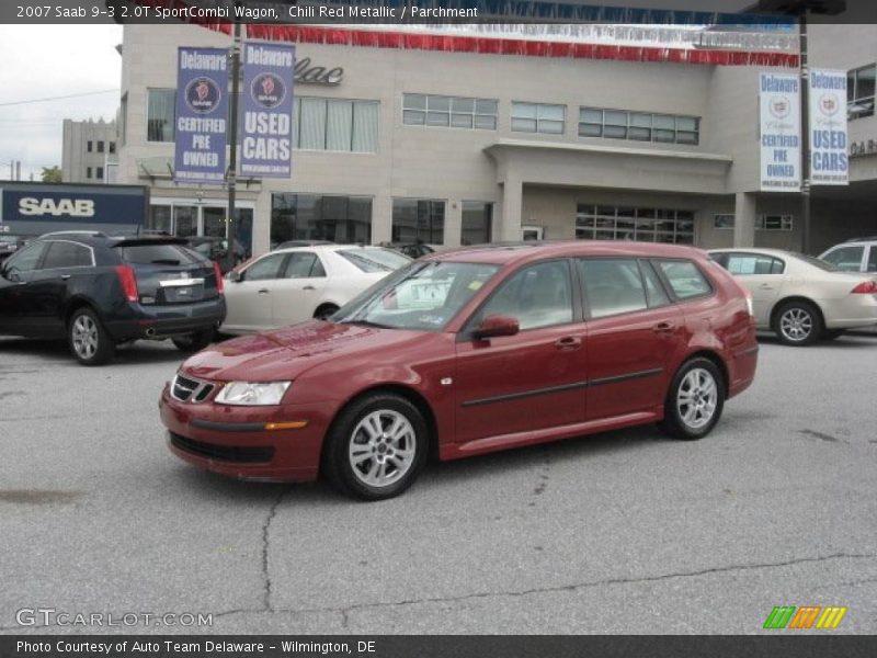Chili Red Metallic / Parchment 2007 Saab 9-3 2.0T SportCombi Wagon