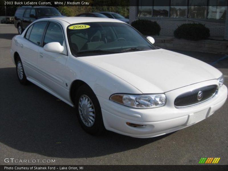 White / Medium Gray 2003 Buick LeSabre Custom