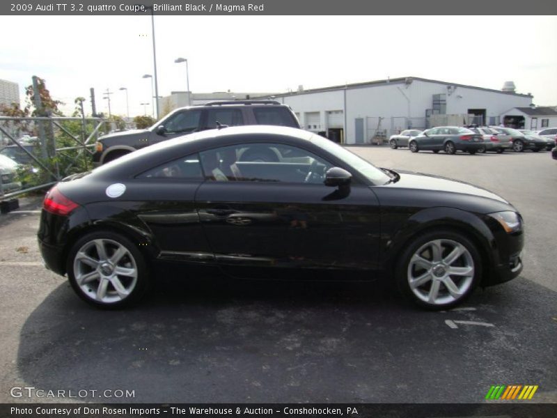 Brilliant Black / Magma Red 2009 Audi TT 3.2 quattro Coupe