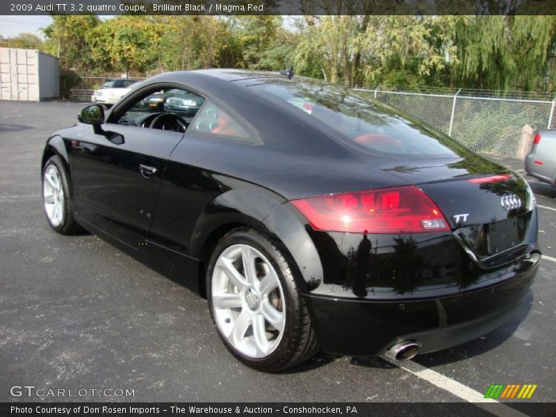 Brilliant Black / Magma Red 2009 Audi TT 3.2 quattro Coupe