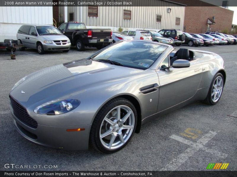 California Sage / Obsidian Black 2008 Aston Martin V8 Vantage Roadster