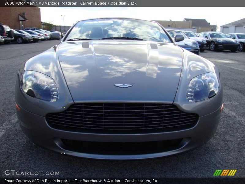 California Sage / Obsidian Black 2008 Aston Martin V8 Vantage Roadster