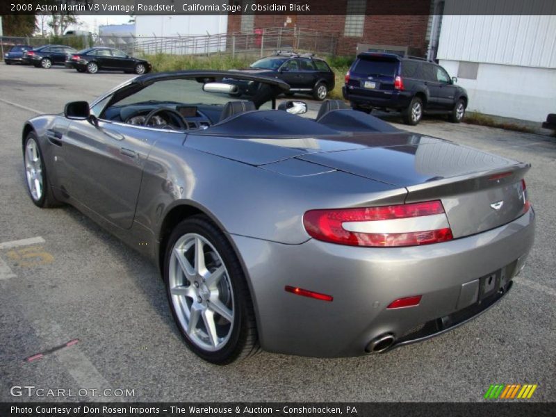 California Sage / Obsidian Black 2008 Aston Martin V8 Vantage Roadster