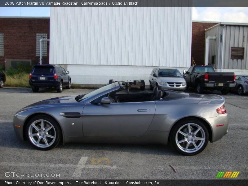 California Sage / Obsidian Black 2008 Aston Martin V8 Vantage Roadster