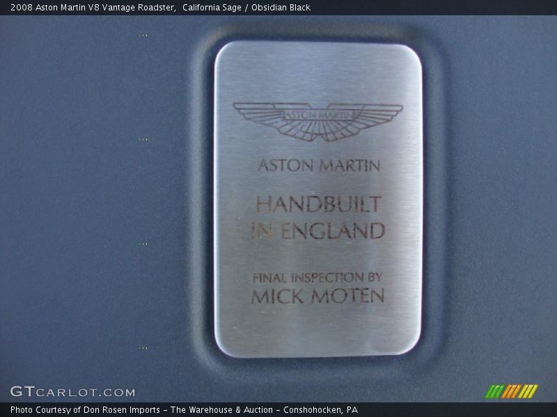  2008 V8 Vantage Roadster Logo