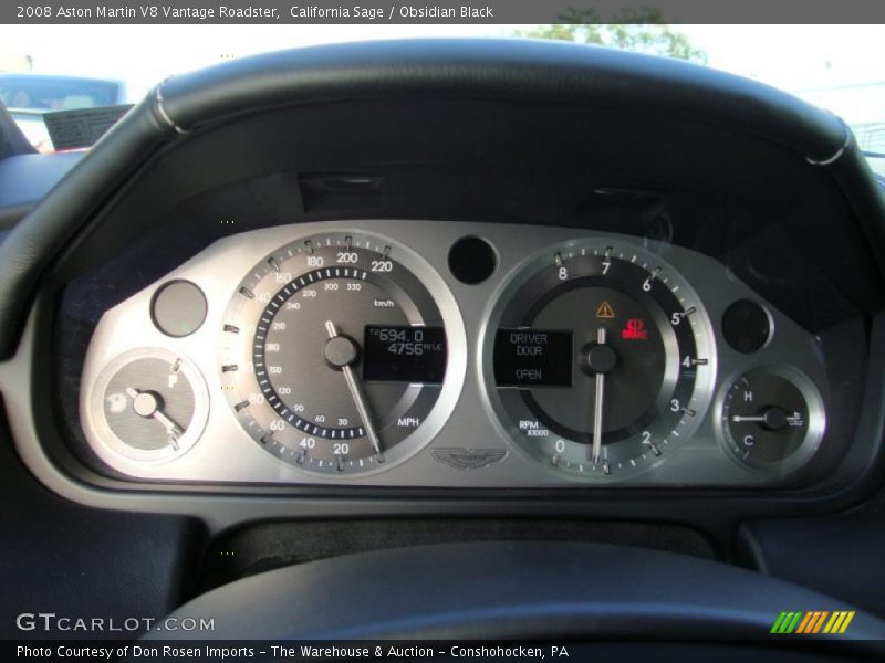  2008 V8 Vantage Roadster Roadster Gauges