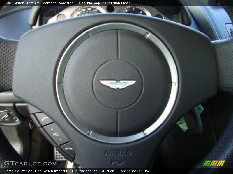 California Sage / Obsidian Black 2008 Aston Martin V8 Vantage Roadster