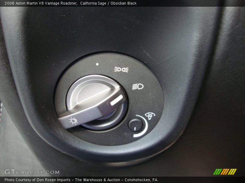 California Sage / Obsidian Black 2008 Aston Martin V8 Vantage Roadster