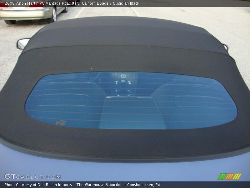 California Sage / Obsidian Black 2008 Aston Martin V8 Vantage Roadster
