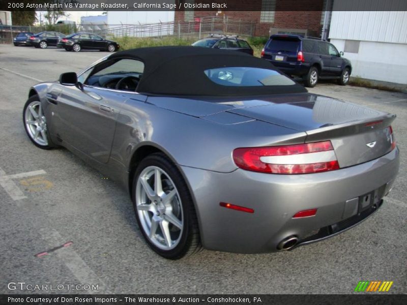 California Sage / Obsidian Black 2008 Aston Martin V8 Vantage Roadster
