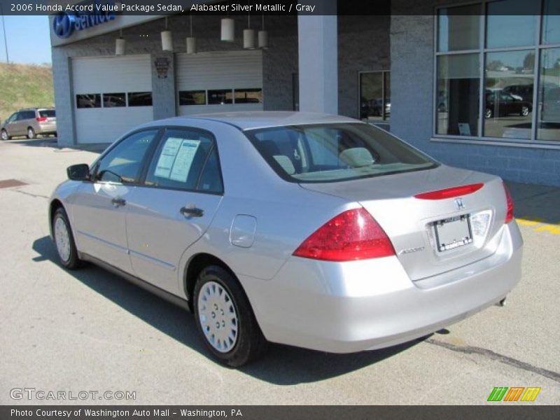 Alabaster Silver Metallic / Gray 2006 Honda Accord Value Package Sedan