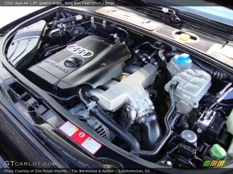  2002 A4 1.8T quattro Avant Engine - 1.8L Turbocharged DOHC 20V 4 Cylinder