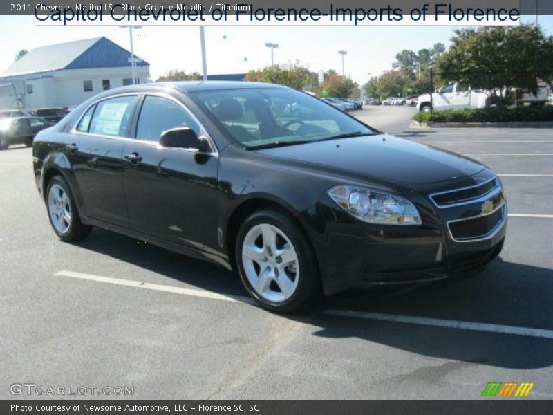 Black Granite Metallic / Titanium 2011 Chevrolet Malibu LS