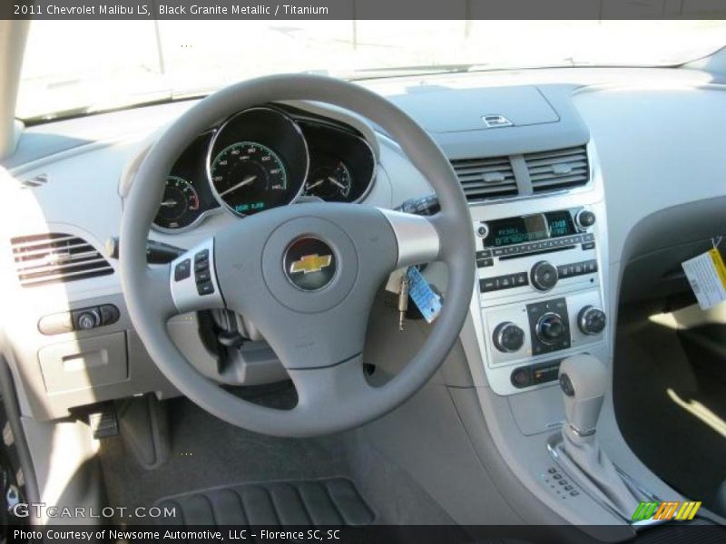 Black Granite Metallic / Titanium 2011 Chevrolet Malibu LS