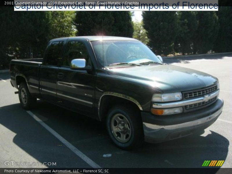 Forest Green Metallic / Graphite 2001 Chevrolet Silverado 1500 Extended Cab