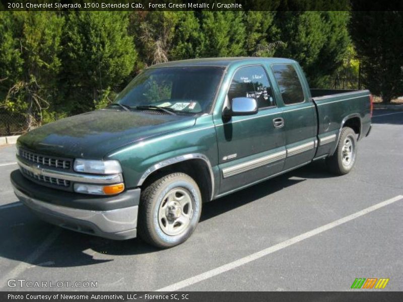 Forest Green Metallic / Graphite 2001 Chevrolet Silverado 1500 Extended Cab
