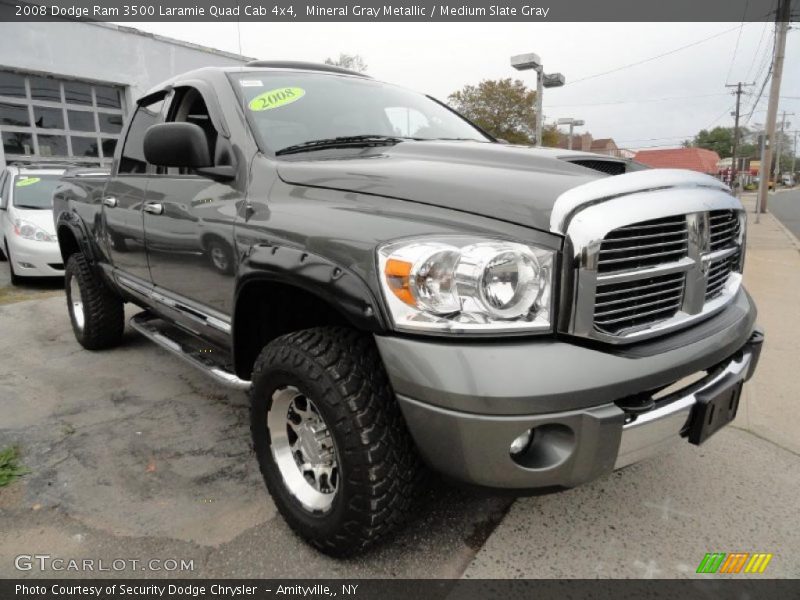 Mineral Gray Metallic / Medium Slate Gray 2008 Dodge Ram 3500 Laramie Quad Cab 4x4