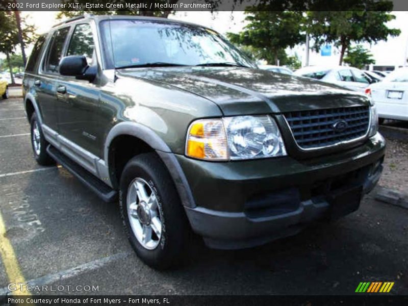Estate Green Metallic / Medium Parchment 2002 Ford Explorer XLT