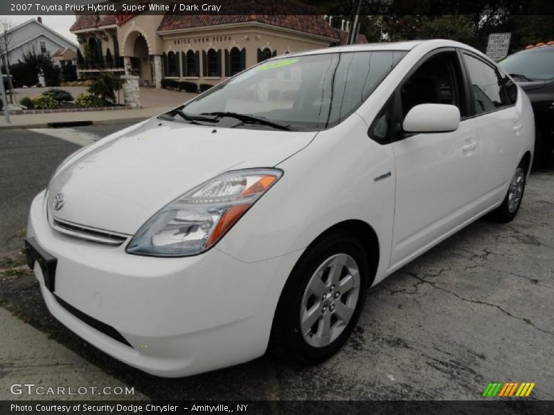 Super White / Dark Gray 2007 Toyota Prius Hybrid