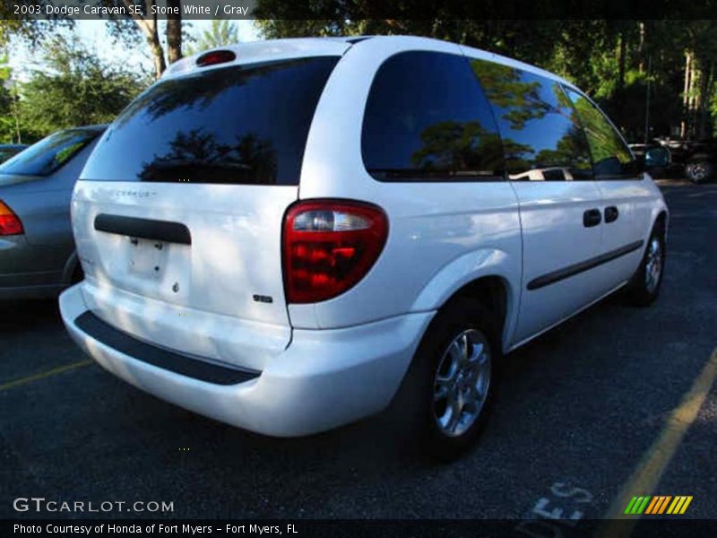 Stone White / Gray 2003 Dodge Caravan SE