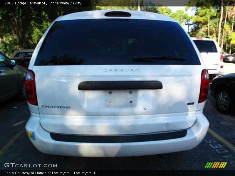 Stone White / Gray 2003 Dodge Caravan SE