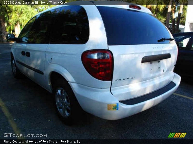 Stone White / Gray 2003 Dodge Caravan SE