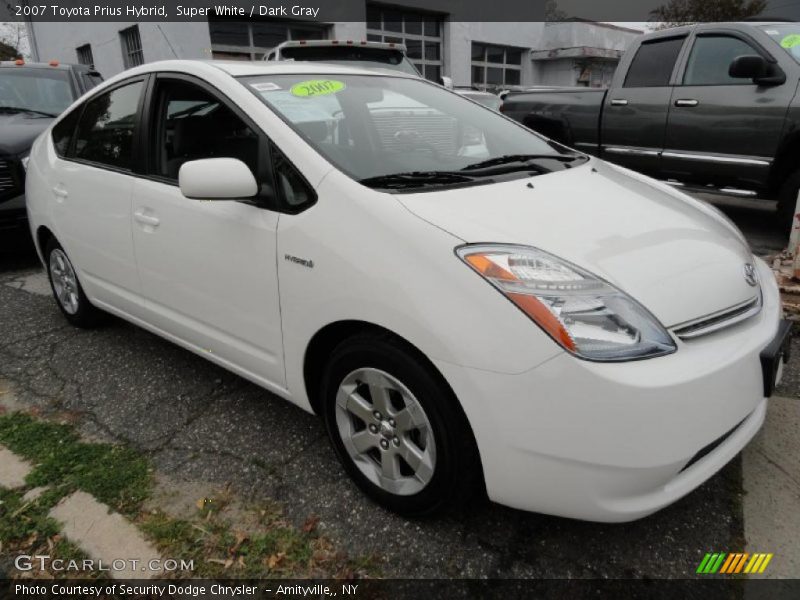 Super White / Dark Gray 2007 Toyota Prius Hybrid