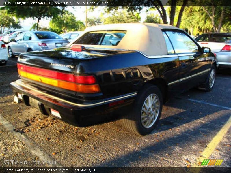 Spruce Pearl / Beige 1995 Chrysler Lebaron GTC Convertible