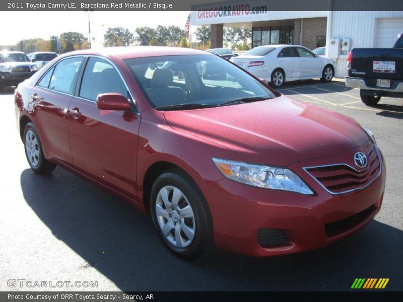 Barcelona Red Metallic / Bisque 2011 Toyota Camry LE