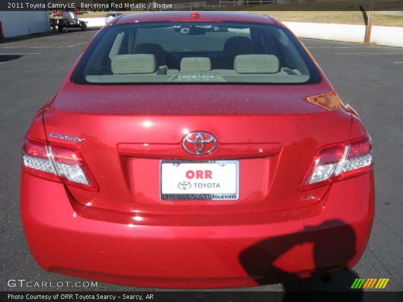 Barcelona Red Metallic / Bisque 2011 Toyota Camry LE