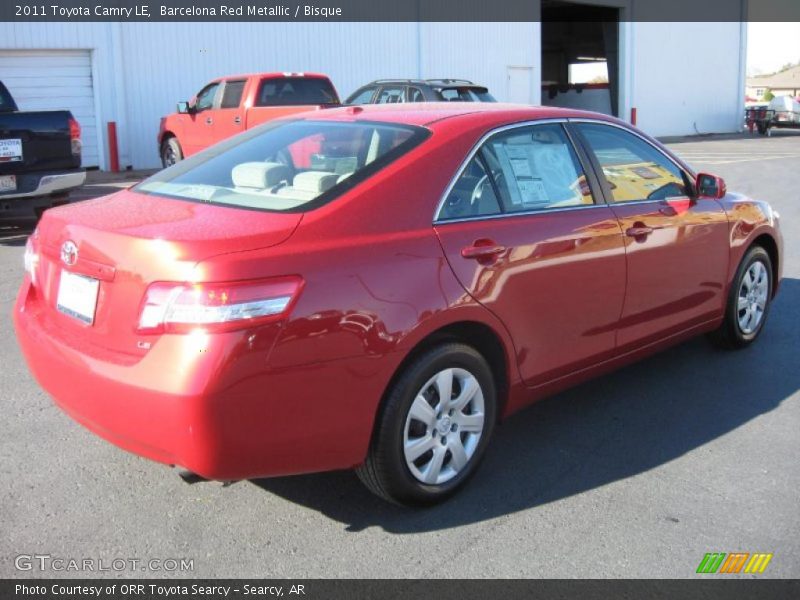 Barcelona Red Metallic / Bisque 2011 Toyota Camry LE
