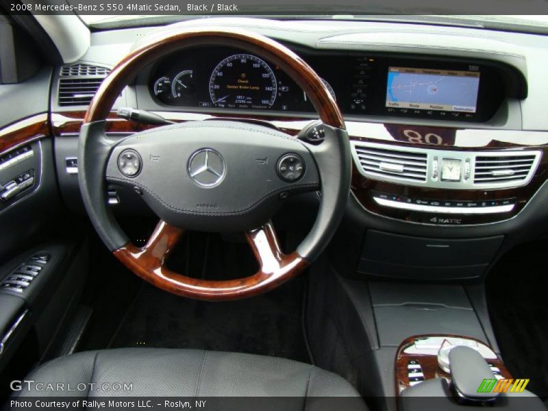 Black / Black 2008 Mercedes-Benz S 550 4Matic Sedan