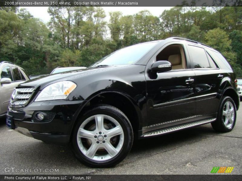 Obsidian Black Metallic / Macadamia 2008 Mercedes-Benz ML 350 4Matic