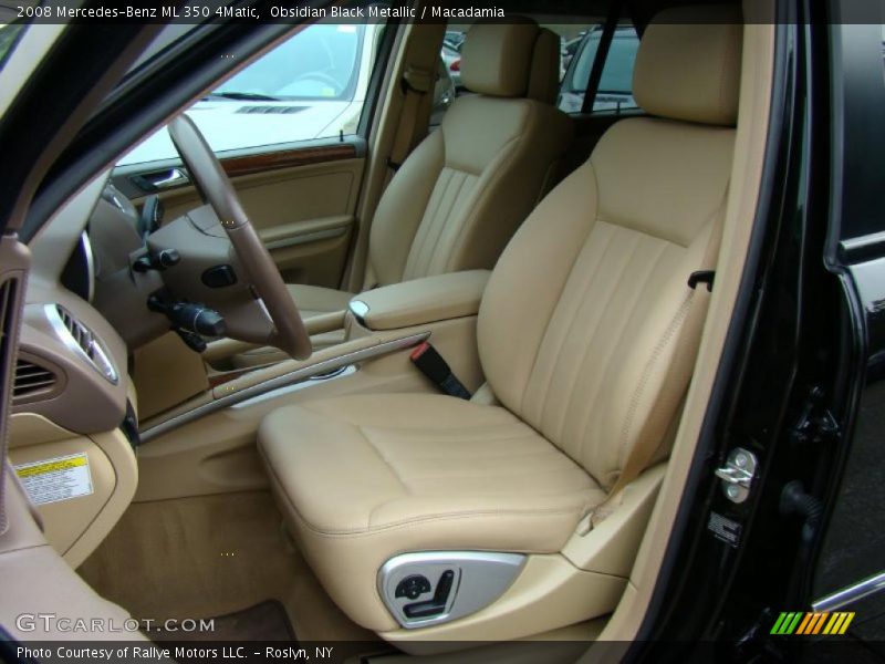 Obsidian Black Metallic / Macadamia 2008 Mercedes-Benz ML 350 4Matic