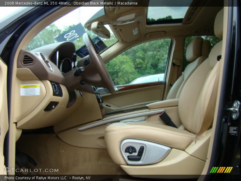 Obsidian Black Metallic / Macadamia 2008 Mercedes-Benz ML 350 4Matic