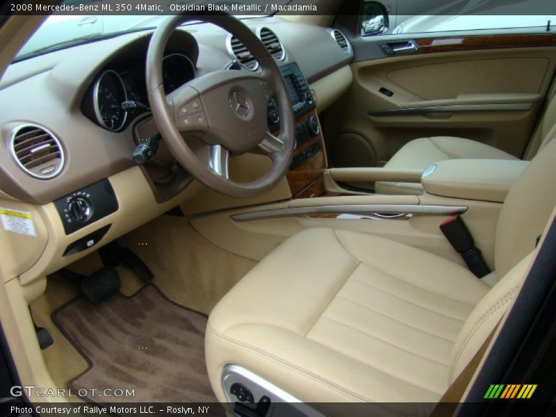 Obsidian Black Metallic / Macadamia 2008 Mercedes-Benz ML 350 4Matic