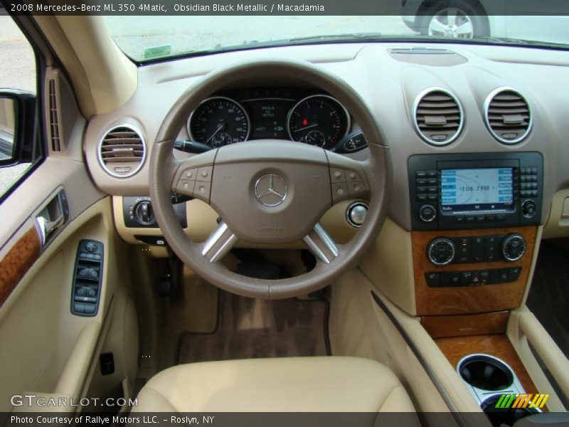 Obsidian Black Metallic / Macadamia 2008 Mercedes-Benz ML 350 4Matic