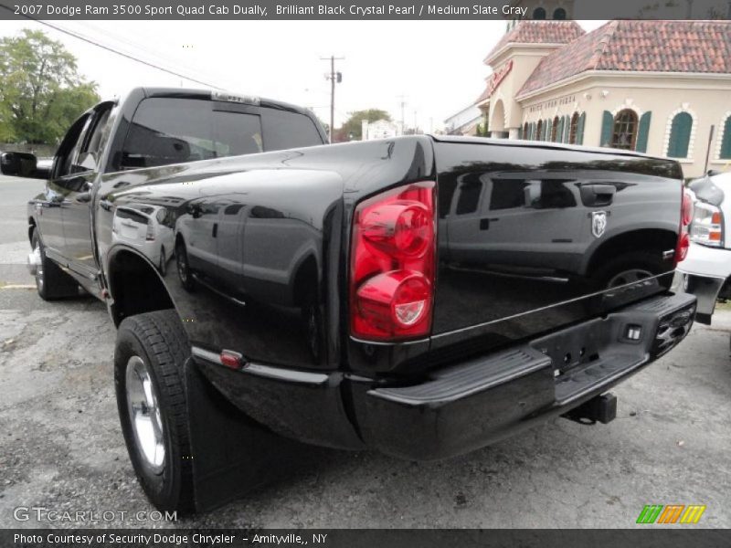 Brilliant Black Crystal Pearl / Medium Slate Gray 2007 Dodge Ram 3500 Sport Quad Cab Dually