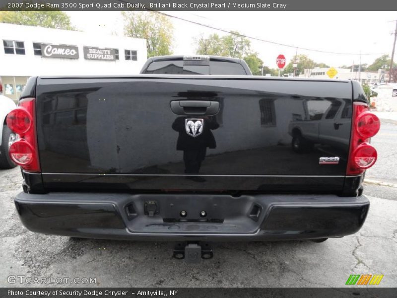 Brilliant Black Crystal Pearl / Medium Slate Gray 2007 Dodge Ram 3500 Sport Quad Cab Dually