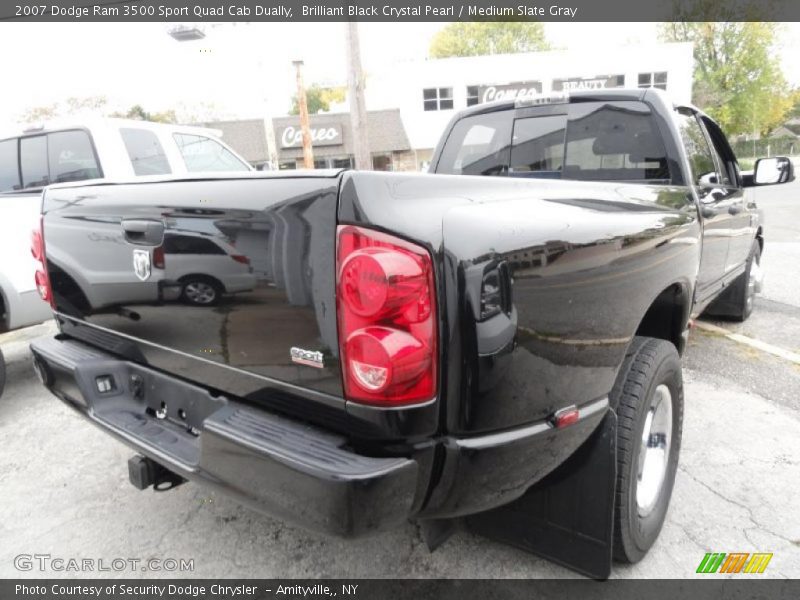 Brilliant Black Crystal Pearl / Medium Slate Gray 2007 Dodge Ram 3500 Sport Quad Cab Dually