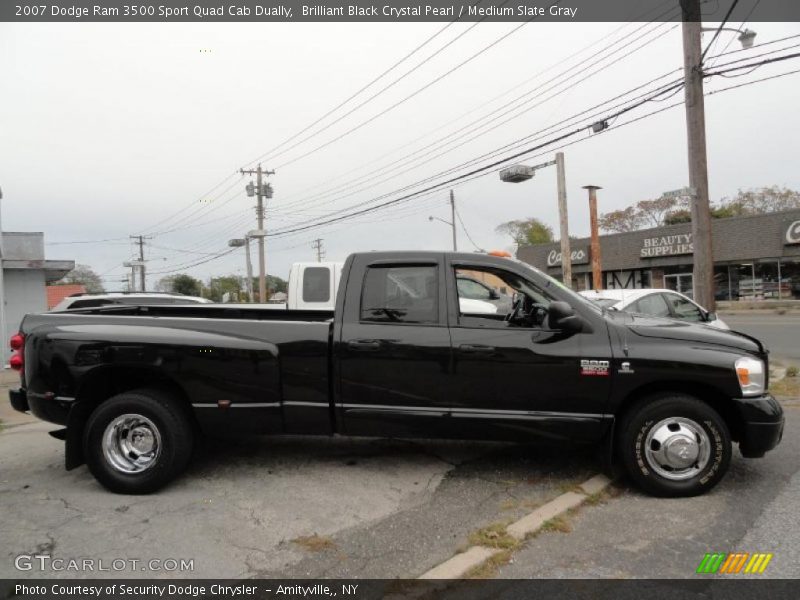 Brilliant Black Crystal Pearl / Medium Slate Gray 2007 Dodge Ram 3500 Sport Quad Cab Dually