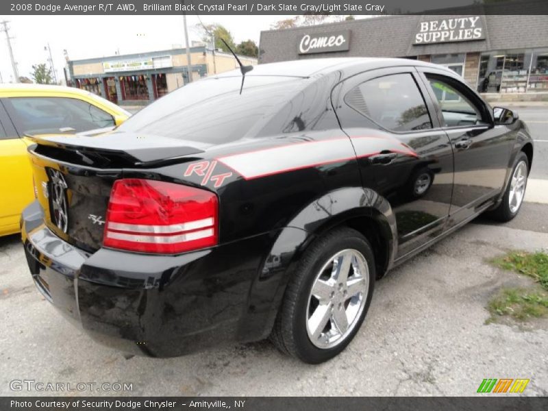 Brilliant Black Crystal Pearl / Dark Slate Gray/Light Slate Gray 2008 Dodge Avenger R/T AWD