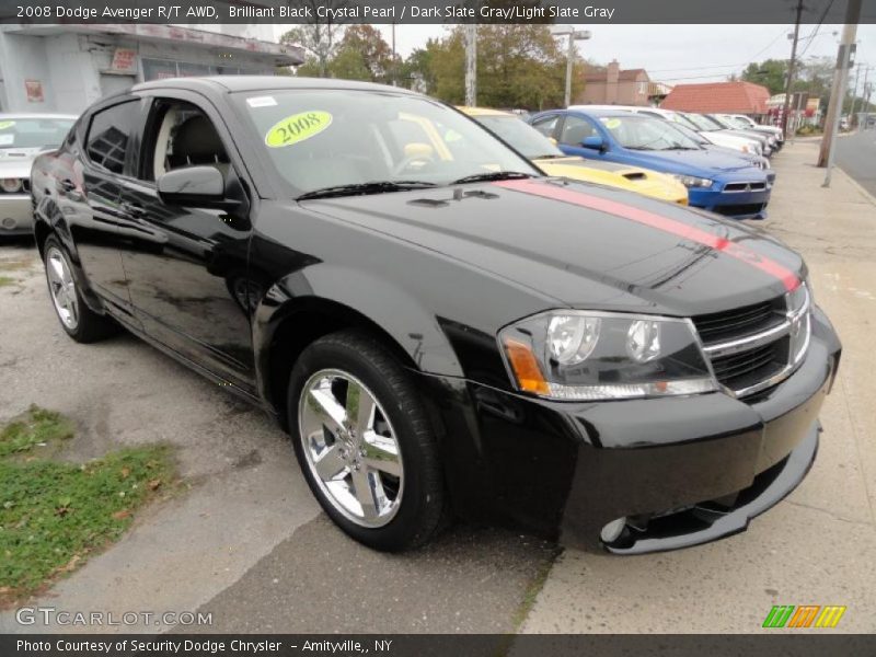 Brilliant Black Crystal Pearl / Dark Slate Gray/Light Slate Gray 2008 Dodge Avenger R/T AWD