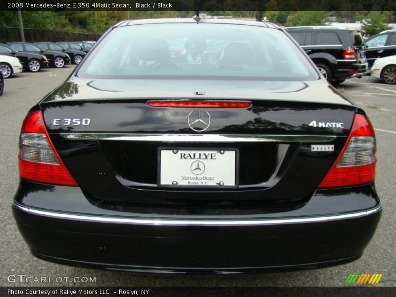Black / Black 2008 Mercedes-Benz E 350 4Matic Sedan